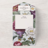 Floral Wedding Invite & RSVP Butterfly All In One Uitnodiging (Buitenkant)