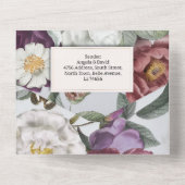 Floral Wedding Invite & RSVP Butterfly All In One Uitnodiging (Achterkant)