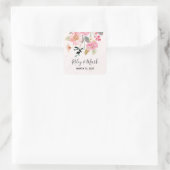 Floral Wedding Invite Sticker Envelope Seal E705 (Tas)
