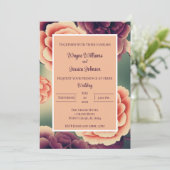 Floral Wedding Kaart (Staand voorkant)