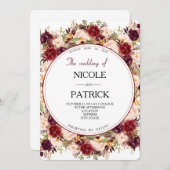 Floral Wedding Kaart (Voorkant / Achterkant)