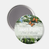 Floral Wedding Magnet Magneet (Voorkant / Achterkant)