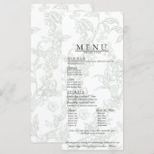 Floral Wedding Menu (Devant / Derrière)