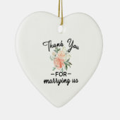 Floral Wedding Officieel bedankt Keramisch Ornament (Rechts)