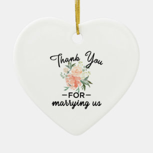 Floral Wedding Officieel bedankt Keramisch Ornament