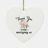 Floral Wedding Officieel bedankt Keramisch Ornament (Achterkant)