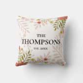 Floral Wedding or Anniversary Gift Kussen (Achterkant)