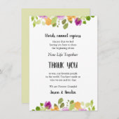 Floral Wedding Place Setting Dankuwel (Voorkant / Achterkant)