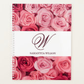 Floral Wedding Planer Monogramed Appointment Book Planner (Voorkant)