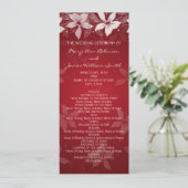 Floral Wedding Program Exotic Blooms Red Programma (Staand voorkant)