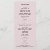 Floral Wedding Programme voor Waterverf van moster Programma (Achterkant)