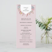 Floral Wedding Programme voor Waterverf van moster Programma (Staand voorkant)