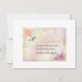 Floral Wedding-reactiekaart RSVP Kaartje