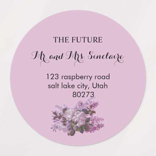 Floral Wedding Return Labels (Design 1)