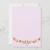 Floral Wedding Ring & Vows Uitnodiging (Achterkant)