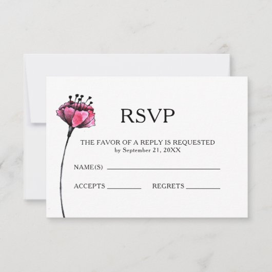 Floral Wedding RSVP (Voorkant)