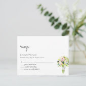 Floral Wedding RSVP Briefkaart (Staand voorkant)