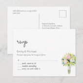 Floral Wedding RSVP Briefkaart (Voorkant / Achterkant)