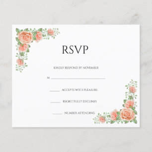 Floral Wedding RSVP Kaart Flyer