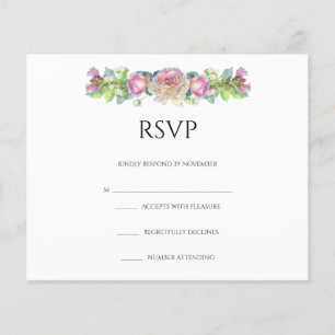 Floral Wedding RSVP Kaart Flyer