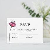 Floral Wedding RSVP Kaartje (Staand voorkant)
