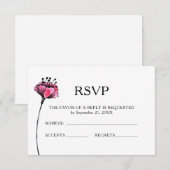 Floral Wedding RSVP Kaartje (Voorkant / Achterkant)