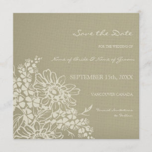  Floral Wedding Save the Date Card