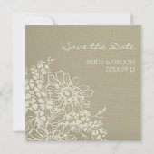  Floral Wedding Save the Date Card (Achterkant)