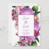 Floral Wedding Save The Date Kaart (Voorkant)