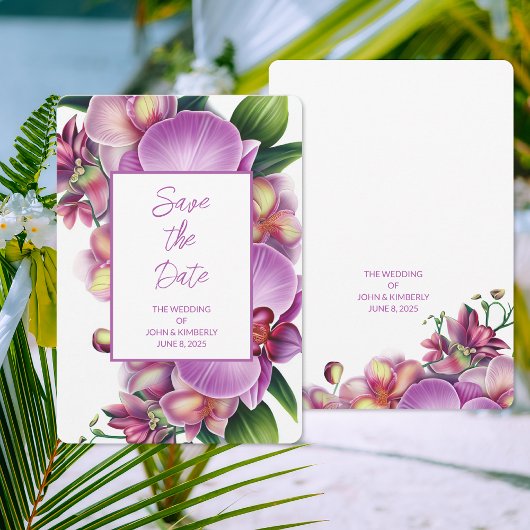Floral Wedding Save The Date Kaart