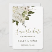 Floral Wedding Save the Date Kaarten (Voorkant)