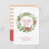 Floral Wedding Succulent | Dank u wel Bedankkaart (Voorkant / Achterkant)