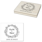 Floral Wedding Sweet Bags Rubberstempel (Gestempeld)