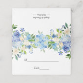 Floral Wedding Table Blue Hydrangea Waterverf (Buitenkant ongevouwen)