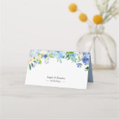 Floral Wedding Table Blue Hydrangea Waterverf (Achterkant)