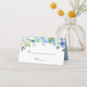 Floral Wedding Table Blue Hydrangea Waterverf (Voorkant)