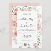Floral Wedding Uitnodiging | Annabeth (Voorkant / Achterkant)