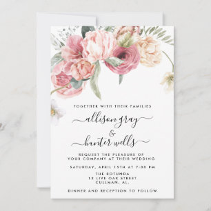 Floral Wedding Uitnodiging Annabeth