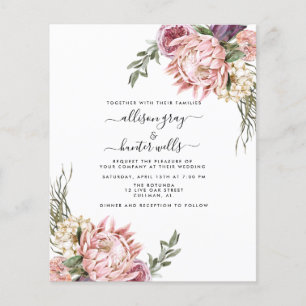 Floral Wedding Uitnodiging Aubrey