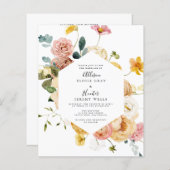 Floral Wedding Uitnodiging | Sutton (Voorkant / Achterkant)