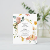 Floral Wedding Uitnodiging | Sutton (Staand voorkant)