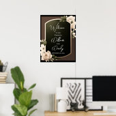 Floral Wedding Welcome Sign Sjabloon Poster (Thuiskantoor)