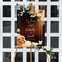 Floral Wedding Welcome Sign Sjabloon