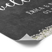 Floral Wedding Welkom in Rustic Lantern Poster (Hoek)