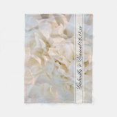 Floral Wedding White White Carnan Fleece Deken (Voorkant)