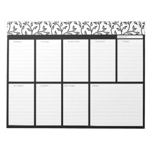 Floral Weekly Desk Pad Notitieblok