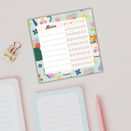 Floral Weekly Planner - Blossom Time Sticky Notes