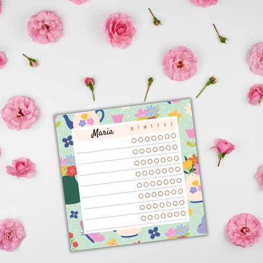 Floral Weekly Planner - Blossom Time Sticky Notes