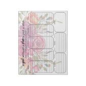 floral weekly planner note note persoonlijke quote notitieblok (Gedraaid)