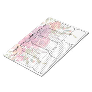 floral weekly planner note note persoonlijke quote notitieblok